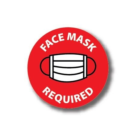 Ergomat 32in CIRCLE SIGNS Face Mask Required DSV-SIGN 1024 #6191 -UEN